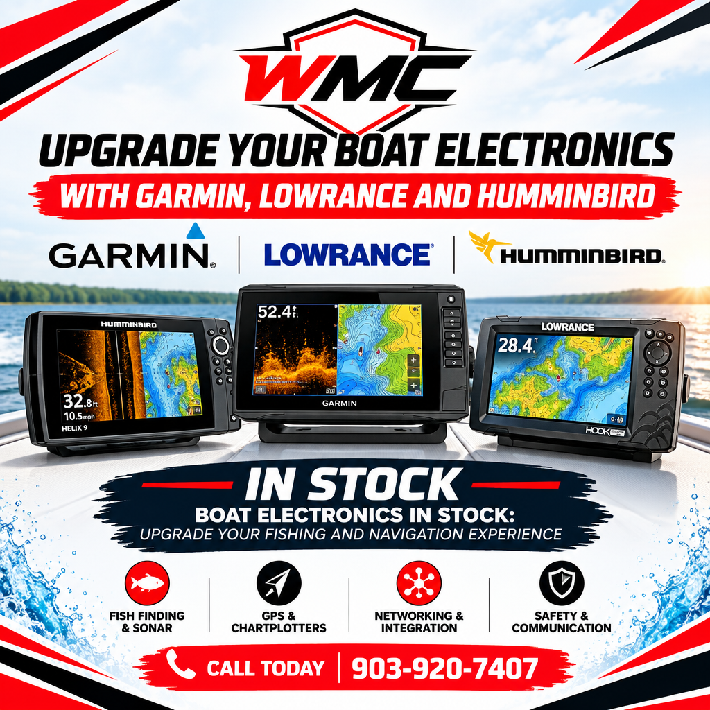 Upgrade Your Boat Electronics With Garmin Lowrance and Humminbird In Stock